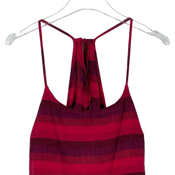 Anthropologie Amadi Pink Striped Linen Blend Romper Size Small NEW - Picture 3 of 12